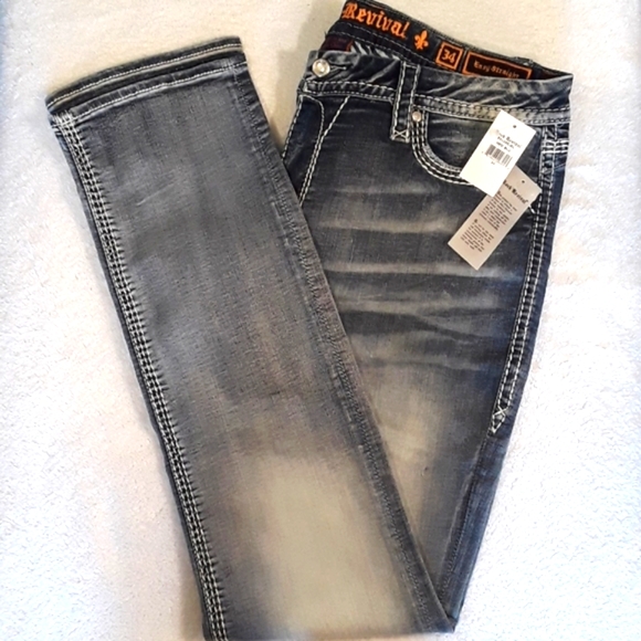 🆕️Rock Revival Easy Straight Jeans. Women's Plus Size: Waist 34x34 Inseam. - Picture 6 of 13
